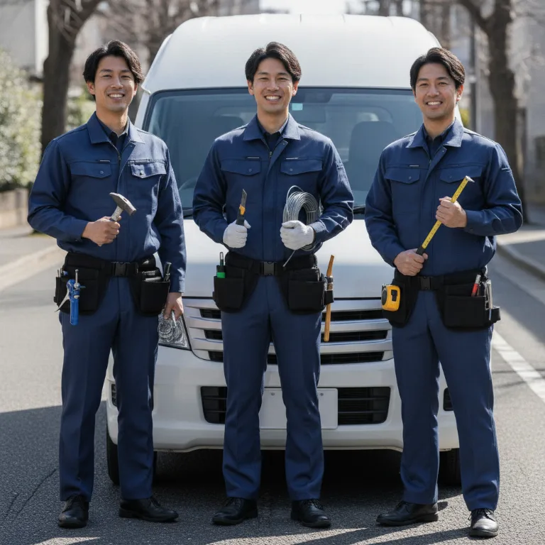 長与町での作業